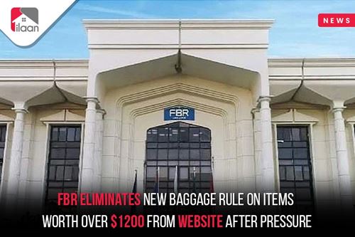 FBR Eliminates New Baggage Rule on Items Worth Over $1200 From Website After Pressure
