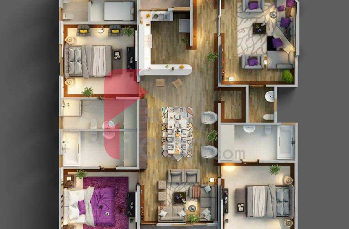 3 Bed Apartment for Sale in Gohar Golf Vista, Gulshan e Roomi, Karachi