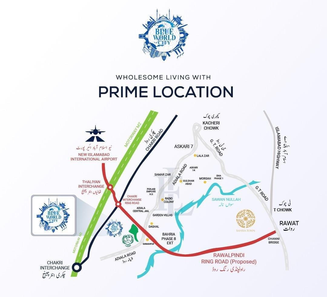4.5 Marla Plot for Sale in Blue World City, Islamabad