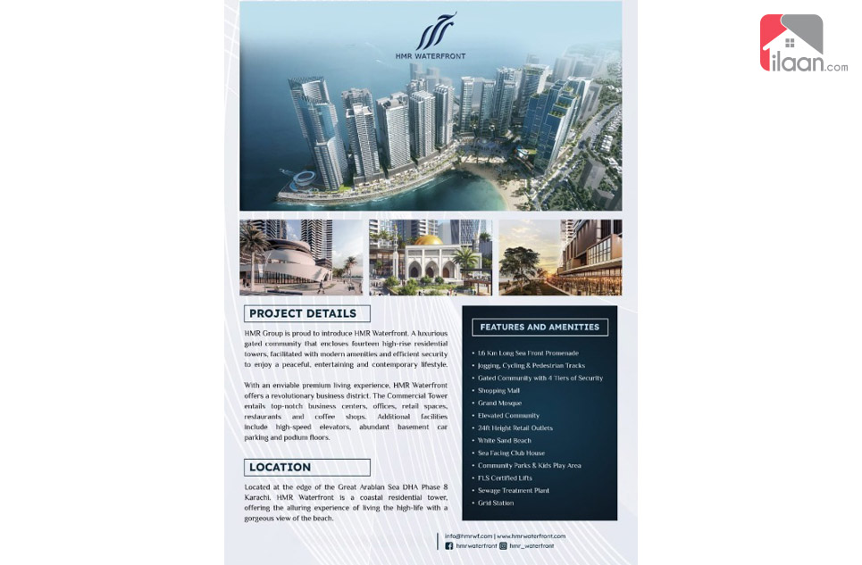 Penthouse for Sale in Saima Marina Residence, HMR Waterfornt, Phase 8, DHA Karachi