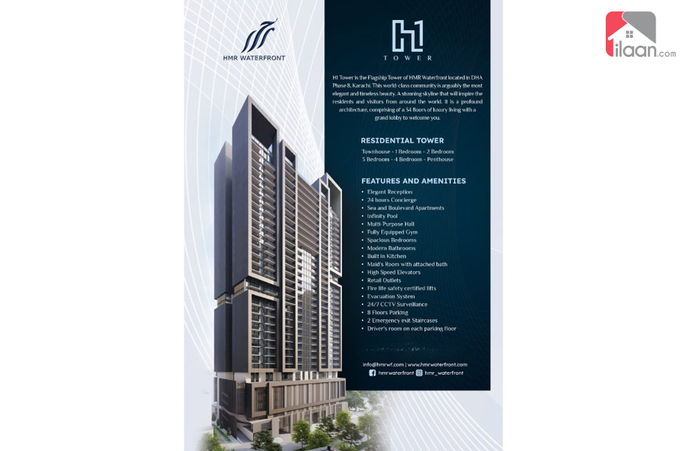 Penthouse for Sale in Saima Marina Residence, HMR Waterfornt, Phase 8, DHA Karachi